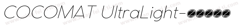 COCOMAT UltraLight字体转换